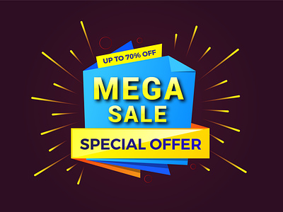 Mega Sale Special Offer Banner Design abstract banner banner design banner design templates banner idea banner template branding graphic design illustration mega offer mega offer text effect mega sale offer sale banner sale design special discount special offer text effect