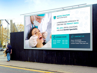 Dental Billboard Templates billboard billboard design clinical dental dental banner dental care dental clinic dentist hospital medical