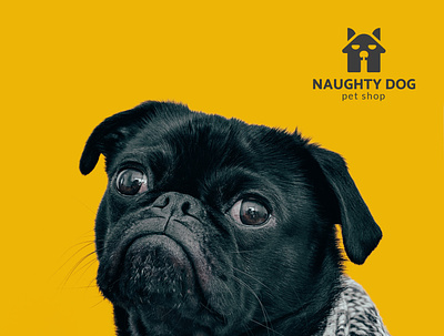 Naughty Dog LOGO animal logo branding dog dog logo domestic logo logo store naughty dog pet logo petshop