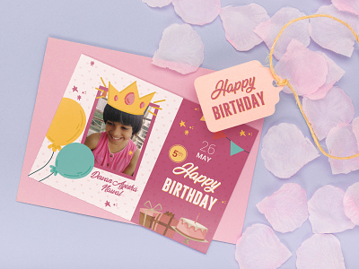 Birthday Card baby balloon birthday birthday card card celebration children children party happy birthday invite