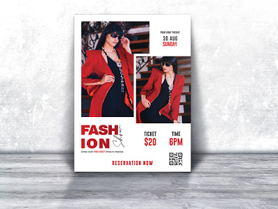 FASHION Flyer a4 flyer creative event fashion fashion show fashion week fashions flyer model photography