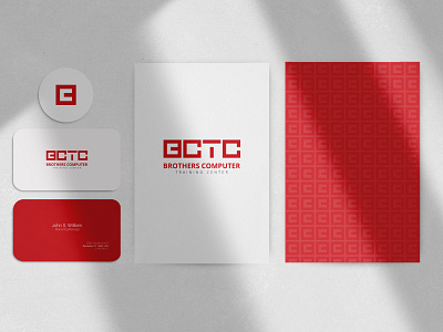 BCTC Logo brand branding business branding corporate branding grid logo it it institute logo logo design red