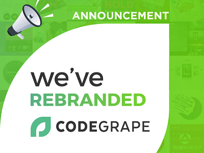 CODEGRAPE Logo rebrand announcement announcement design announcement post international logo rebrand logo rebranding logo redesign marketplace