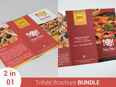 Pizza Place Trifold Brochure Bundle