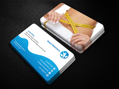 Pleasurable Business Card blue business card double side fitness free video guide gym health personal trainer spa sports weight loss