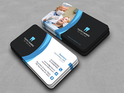Dental Business Card clinical dental care dentist doctor healthcare hospital injection medical nurse patient toothpaste white teeth