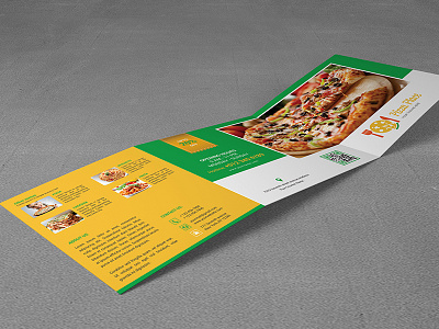 Pizza Place Square Trifold Brochure