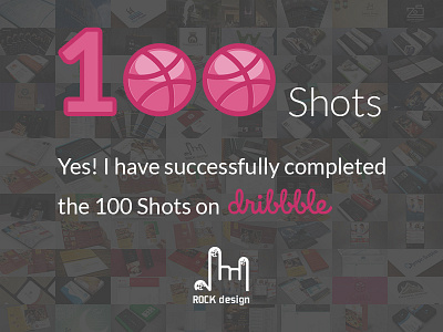 100 Shots 100 100 shots dribbble hundred monogram pink rock design shot shot 100 shots
