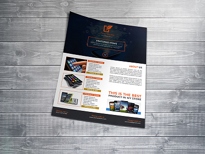 Product Promotion A4 Flyer a4 flyer ad cell phone computer electronics flyer template gadgets limited offer product list product promotion shop technology