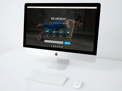 Coming Soon Page clean page coming soon page count down design fitness gym launching page psd template under construction page web elements