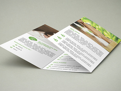 Spa Space Trifold Brochure beer spa body care fitness massage medical spa relaxation sensual spa spa space trifold brochure woman yoga