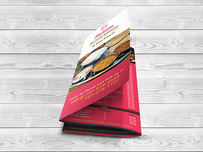 Indian Restaurant Z Fold Brochure cafe dinner food menu gujarati tiffin indian restaurant menu mezbaan punjabi tiffin roti sabji vegetarian food z fold brochure