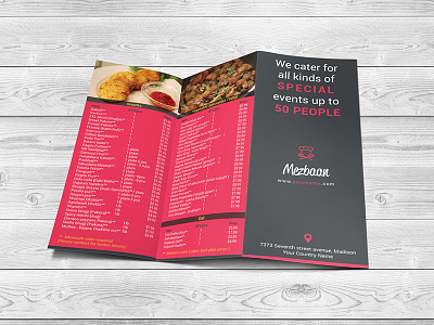 Indian Restaurant Z Fold Brochure