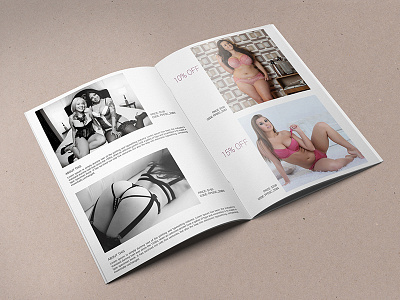 Lingerie Portrait Brochure 18 Pages bikini bra collections lady lingerie magazine model night dress panties portrait brochure sexy women