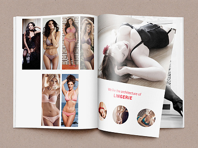 Lingerie Portrait Brochure 18 Pages bikini bra collections lady lingerie magazine model night dress panties portrait brochure sexy women