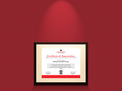 Certificate Template certificate corporate decorative diploma elegant excellence frame graduation modern paper certificate red simple certificate