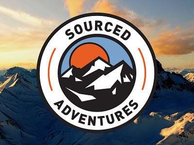 Sourced Adventures adventure logo mountain mountains skiing snowboarding sourced adventures winter