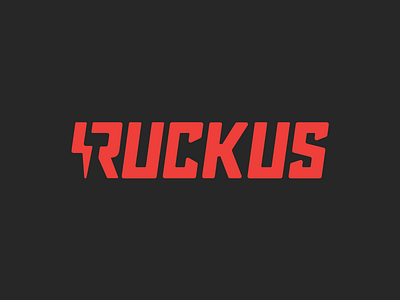 Ruckus Labs americana black identity lightning logo red ruckus