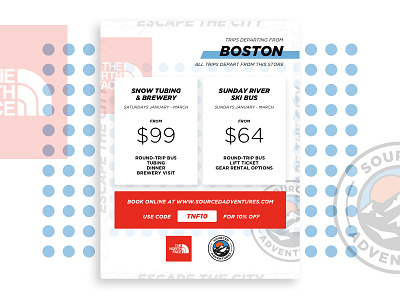 SA TNF Winter Flyer boston flyer print sa sourced adventures the north face tnf