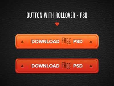 Button - PSD Download button download free interface orange psd rollover ui