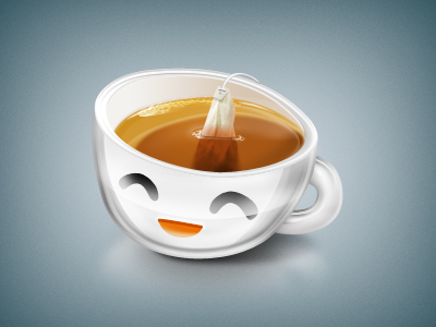Teacup anime bag icon kawaii manga photorealistic photoshop tea teabag teacup