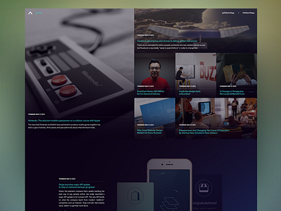 Atlanta Tech Village - Blog app blog clean dark theme flat interaction design minimal mobile responsive ui ux web