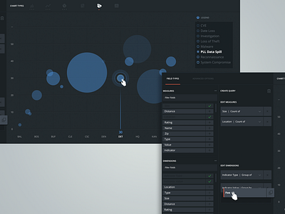 Chart Builder - Concept Design analytics blue charts dark dashboard metrics mobile ui ux web