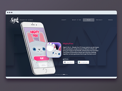 Syck Play Game Page color dark theme gaming illustration landing page mobile mock up typography ui ux web