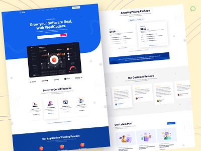 **SaaS Landing Page** animation app branding creative graphic design home page illustrations saas landing page saas website typ typography ui ui ux ux website