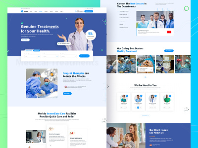 Merido Healthcare Medical Consultant doctor health consultancy healthcareit illustraion landing page medical medical consultant webdesign website design