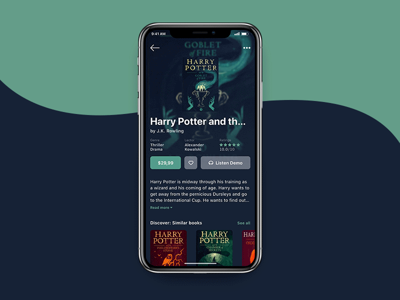 Audiobook Application Concept