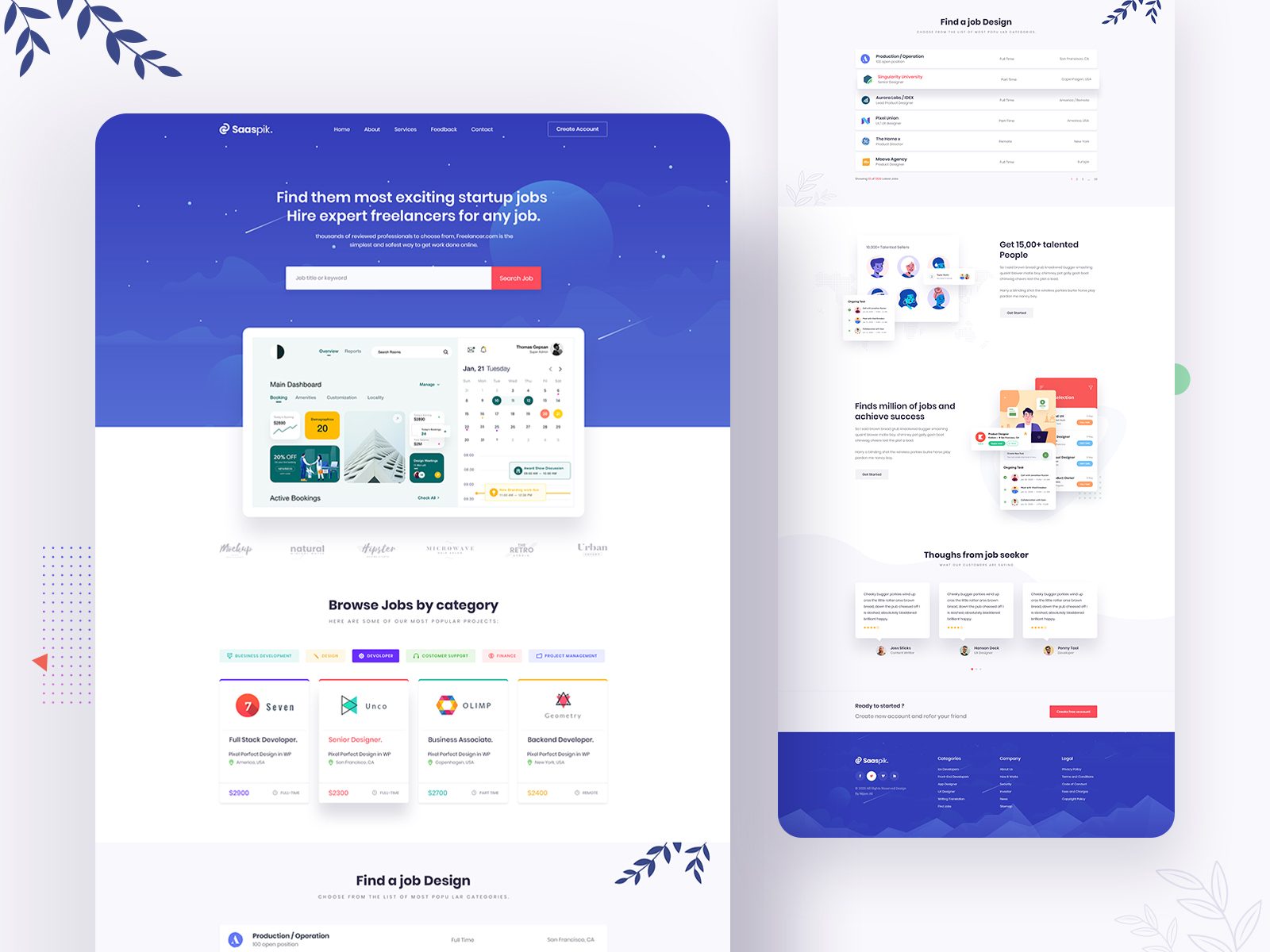 Online Job || Landing Page by Md Nijam Ali on Dribbble