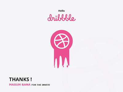 Thank you Masum Rana debut dribbble first shot invite