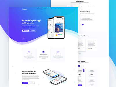 App Landing Page app app design app landing app landing template app waves app website design mobile app ui uiux ux web design website design