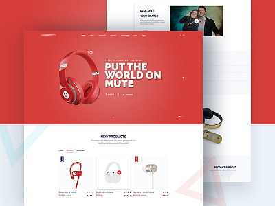 Online shop landing page