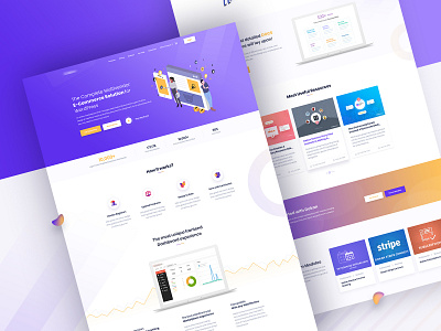 Dokan Landing page agency business clean corporate creative creative design design dokan illustration landing page landing page design typography ui ux web design website design