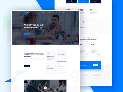 Corporate & Business agency branding business business agency clean corporate creative creative design design finance one page one page template typography uiux ux web design website design