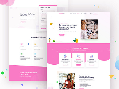 Tax Saver Landing Page agency clean creative decision illustration landing light tax tax firm tax savings tax software tax website taxes technology trendy design typography ux web design white