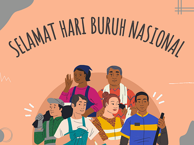 Hari Buruh animation branding graphic design logo motion graphics