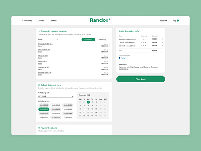 Randox* — website concept for a medical laboratory