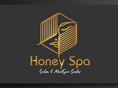 HEXA SHORT GIRL branding classy design elegant gold golden graphic design illustration lettermark logo luxury minimalist salon spa typography vector