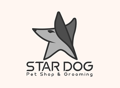 STAR DOG branding character design dog graphic design illustration lettermark logo mascot minimalist pet shop simple typography vector