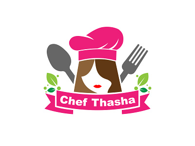 Chef Thasha branding colorful design graphic design illustration lettermark logo minimalist modern simple typography ui vector
