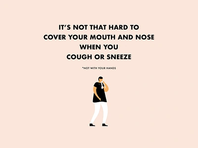 Cover your mouth and nose corona covid19 flat design flatdesign futura graphic design graphicdesign illustration minimalism pink text typo typogaphy