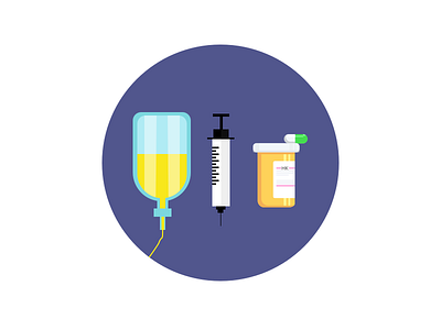 Prototype Illustrations cancer chemo chemotherapy hospital illustration injection medication needle pills prototype spurt