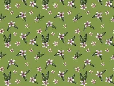 Forest flor simple seamless pattern illustration seamless
