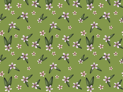 Forest flor simple seamless pattern