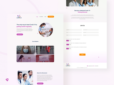 Let's End Covid-19 Landing Page Design