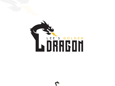 L Dragon Shape Logo concept dragon logo golden logo logo design logotype