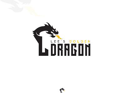 L Dragon Shape Logo concept